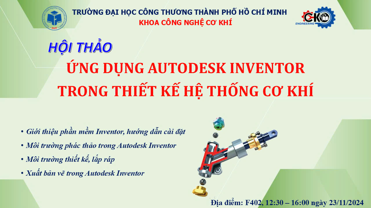 Một số hình ảnh của buổi hội thảo ứng dụng Autodesk Inventor trong thiết kế hệ thống cơ khí