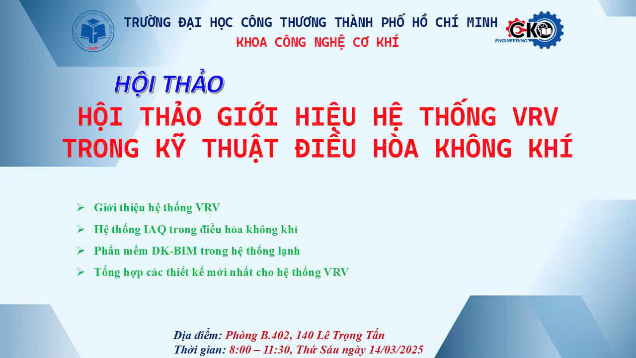 Một số hình ảnh của buổi Hội thảo Giới thiệu hệ thống VRV trong kỹ thuật điều hòa không khí ngày 14/03/2025